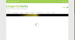 Desktop Screenshot of longevityherbs.com